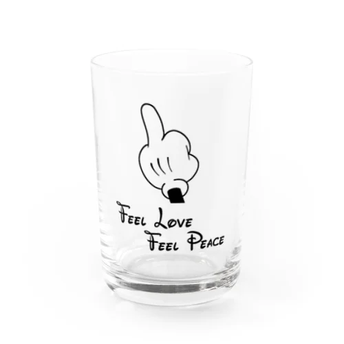 Feel Love Feel Peace グラフィック Water Glass