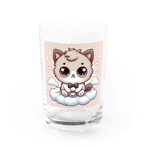 可愛い猫茶色 グラス