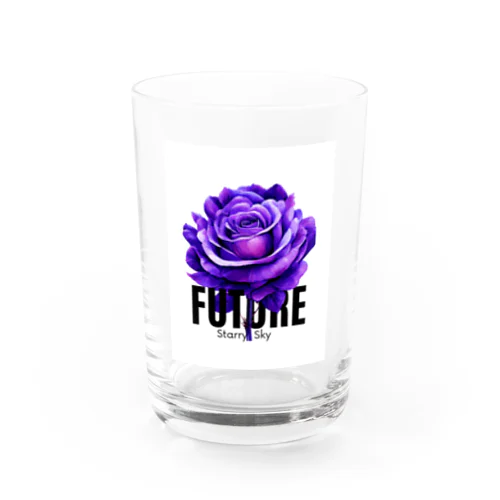 紫色の薔薇 Water Glass