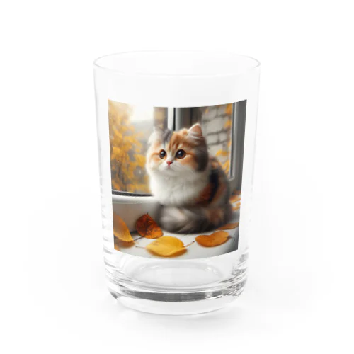 かわいい三毛猫グッズ Water Glass