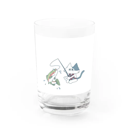 Fishing Cat  Water Glass