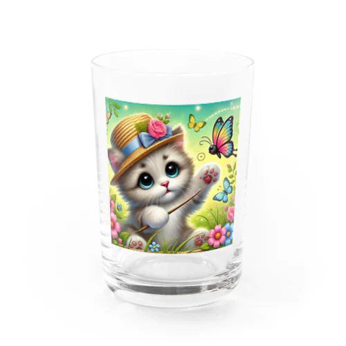 猫の可愛らしさとユーモアが満載🐱✨ Water Glass