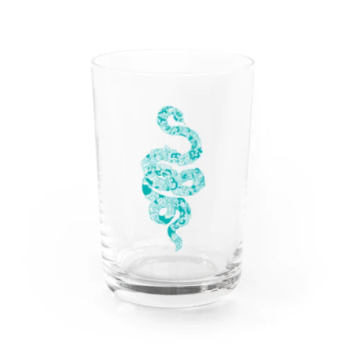 蛇 (青) Water Glass