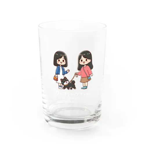 マメシバのつぶやき「ねぇ…散歩しようよ…」（セリフ入り）（濃色用） Water Glass