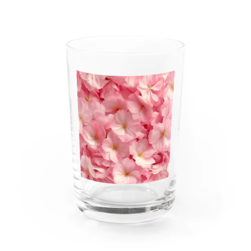 ピンクの花　鮮やか Water Glass