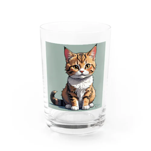 お座り子猫 Water Glass