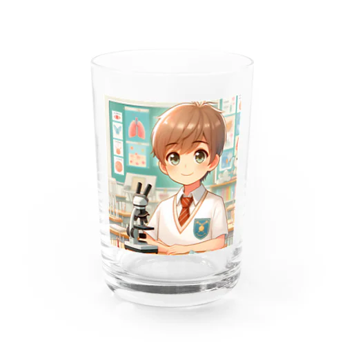 男の子　中学1年生　科学部 Water Glass