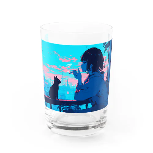 黒猫と少女 Water Glass