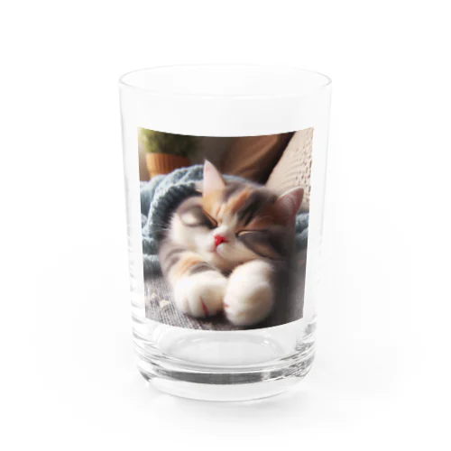 猫×睡眠×癒し Water Glass