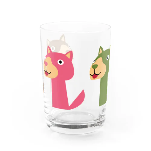 3色シュール犬 Water Glass