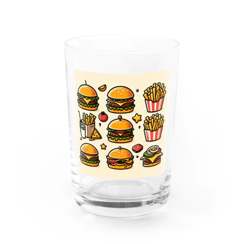 ハンバーガー Water Glass