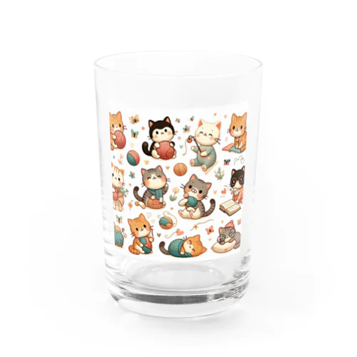 猫ちゃん大家族 Water Glass