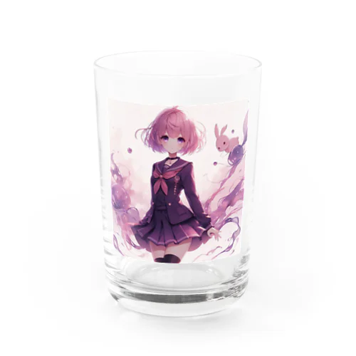 ピンクの女子高生 Water Glass