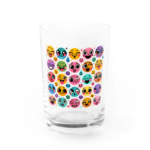 元気いっぱいのドット柄 Water Glass