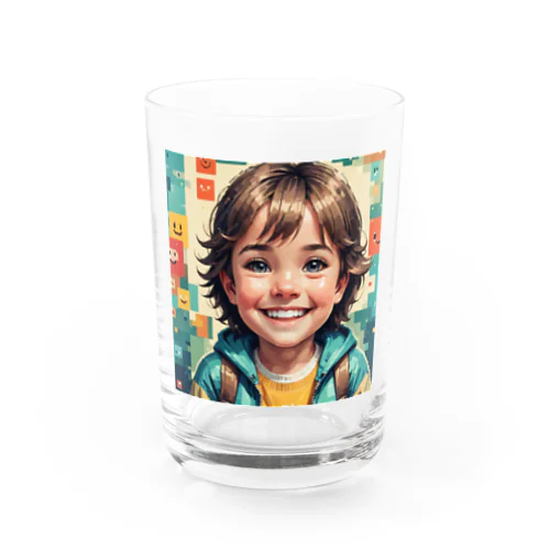 笑っている子供の顔 Water Glass