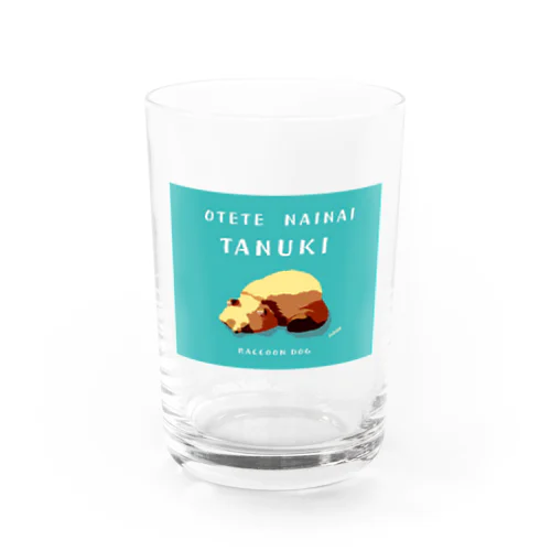 OTETE NAINAI TANUKI Water Glass