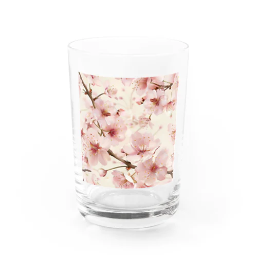 淡いピンクの桜の花4 Water Glass