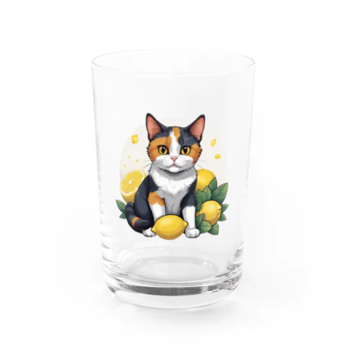 レモンと猫ちゃん グラス