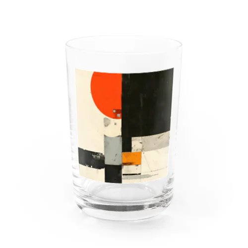 "Constructive Contrast: An Exploration of Form and Space" Water Glass