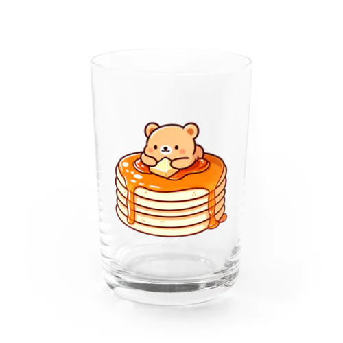 ホットケーキとクマさん Water Glass