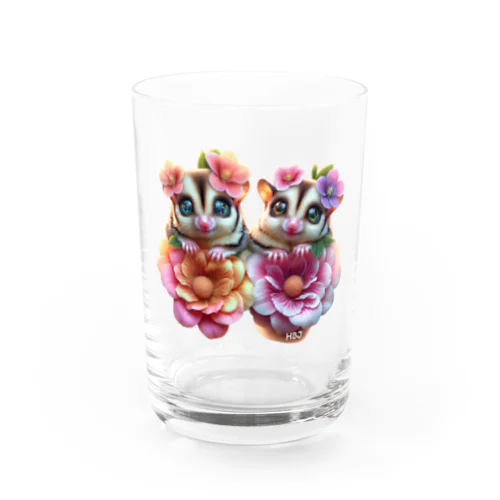 お花の妖精モモンガちゃん① Water Glass