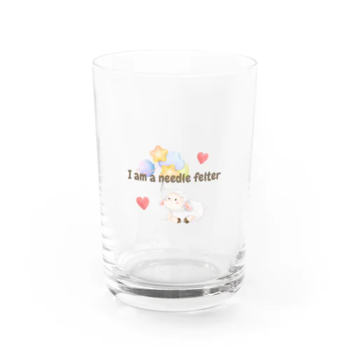 羊毛フェルト好きさんに贈る I am ニードルフェルター I love ニードルフェルト グッズ Water Glass