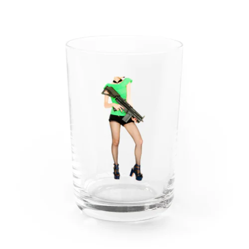 grumble gun girl  Water Glass