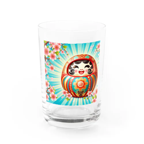 しあわせ達磨 Water Glass