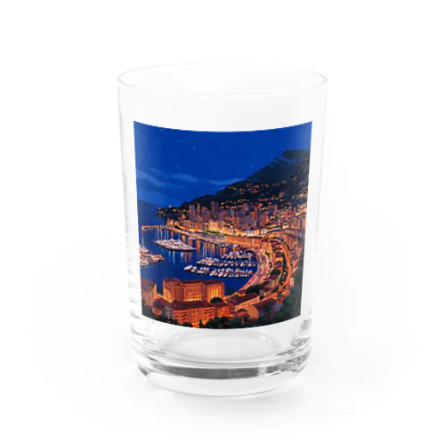 【絶景ピクセルアート】モナコの夜景 Water Glass