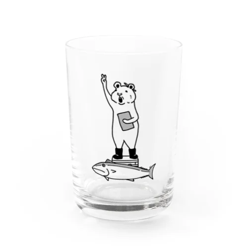 マグロのセリ ハムスター動物イラスト Water Glass