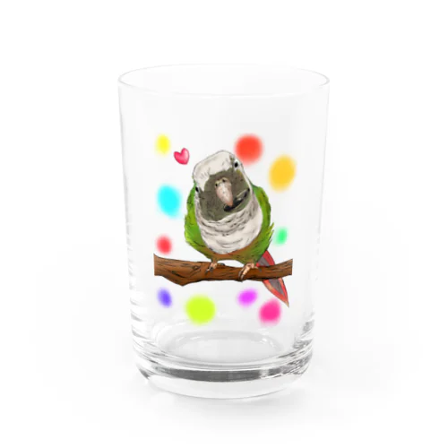 ホオミドリアカオウロコインコ フルカラー② Water Glass