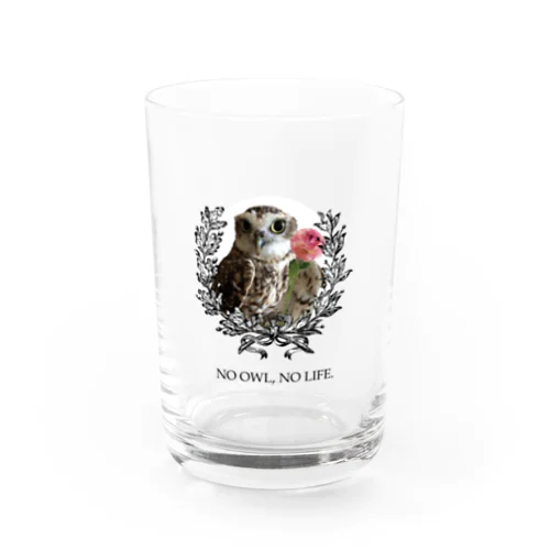 NO OWL, NO LIFE. Water Glass