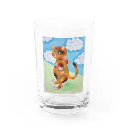 手をつなぎたいコケねこさん Water Glass