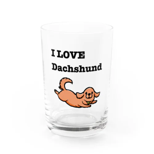 I LOVE Dachshund グラス