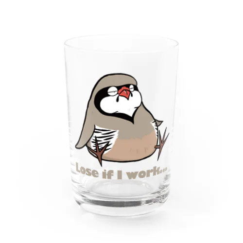 働いたら負けだよ。イワシャコくん Water Glass