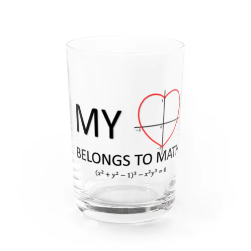 My Heart Belongs to Math Water Glass