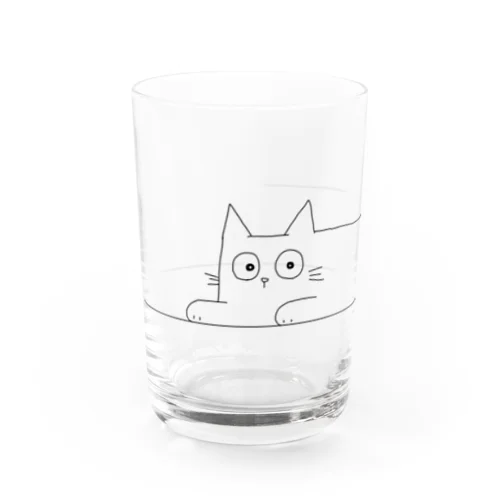 A flat cat Water Glass