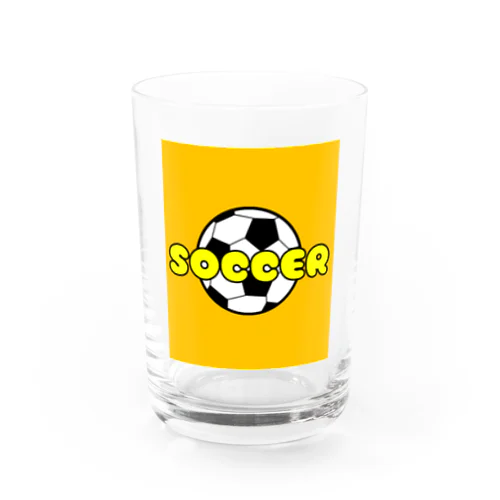 サッカーボール柄Tシャツ（黄色/白） Water Glass