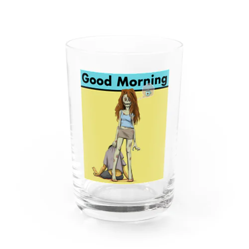 Good Morning coffee Water Glass