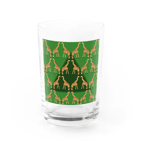 KISSING GIRAFFES Water Glass