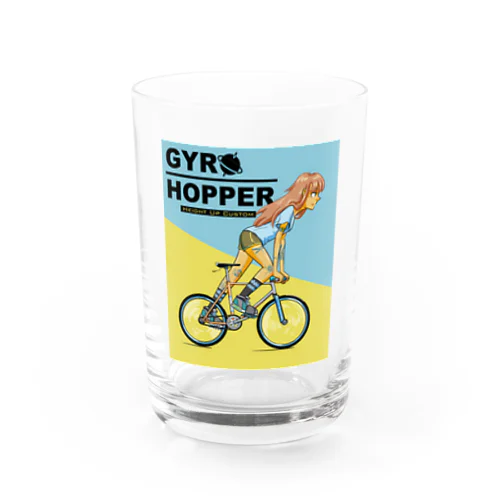 GYRO HOPPER (inked fixie girl) Water Glass