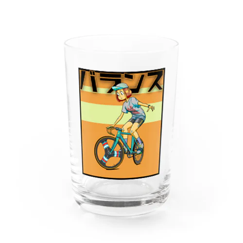 バランス (inked fixie girl) Water Glass