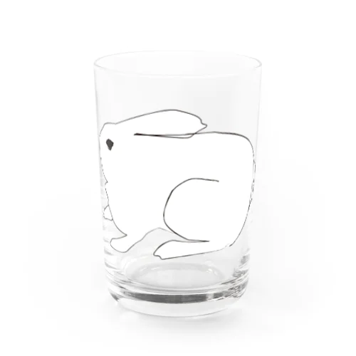 媚びないうさぎ Water Glass