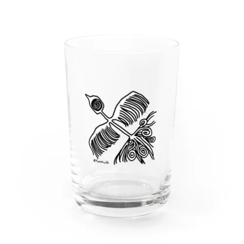 なぞのとり Water Glass