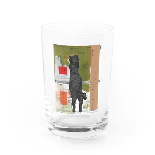 そと見る猫 Water Glass