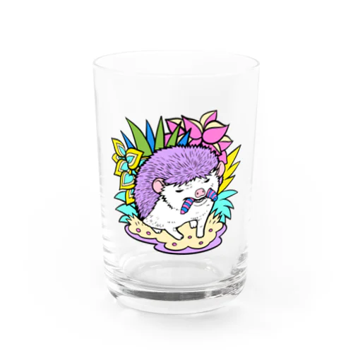 パステルハリネズミ パープル Water Glass