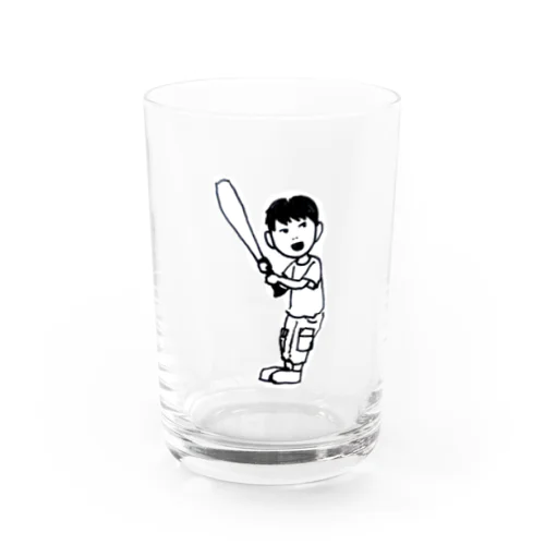 野球ボーイ【大】 Water Glass