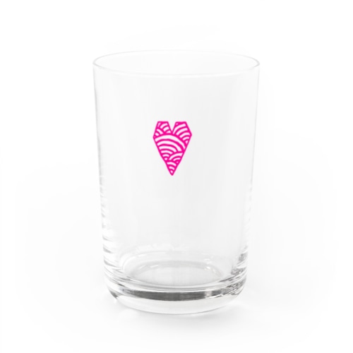 君恋いわて　ハート Water Glass