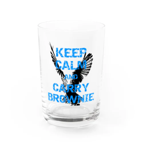 KEEP CALM AND CARRY BROWNIE Water Glass