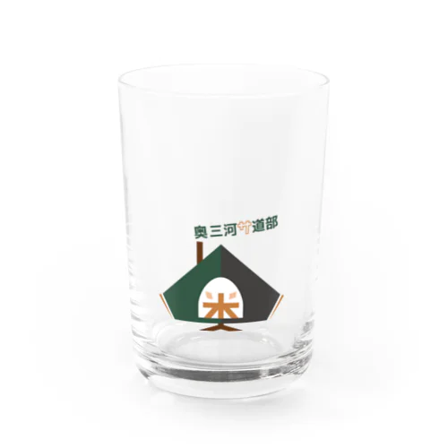 奥三河サ道部グッズ　単ロゴver. Water Glass